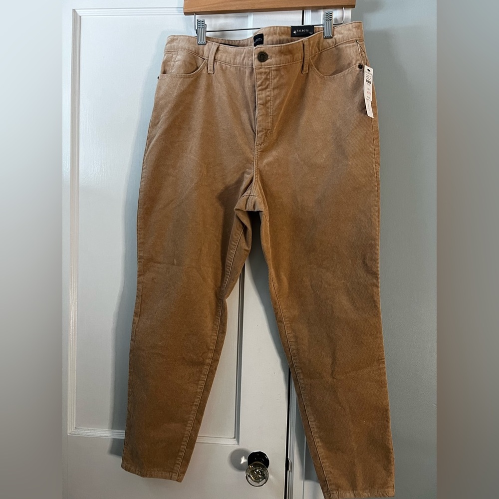 Talbots new with tags , tan corduroys pants